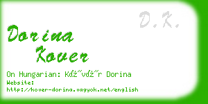 dorina kover business card